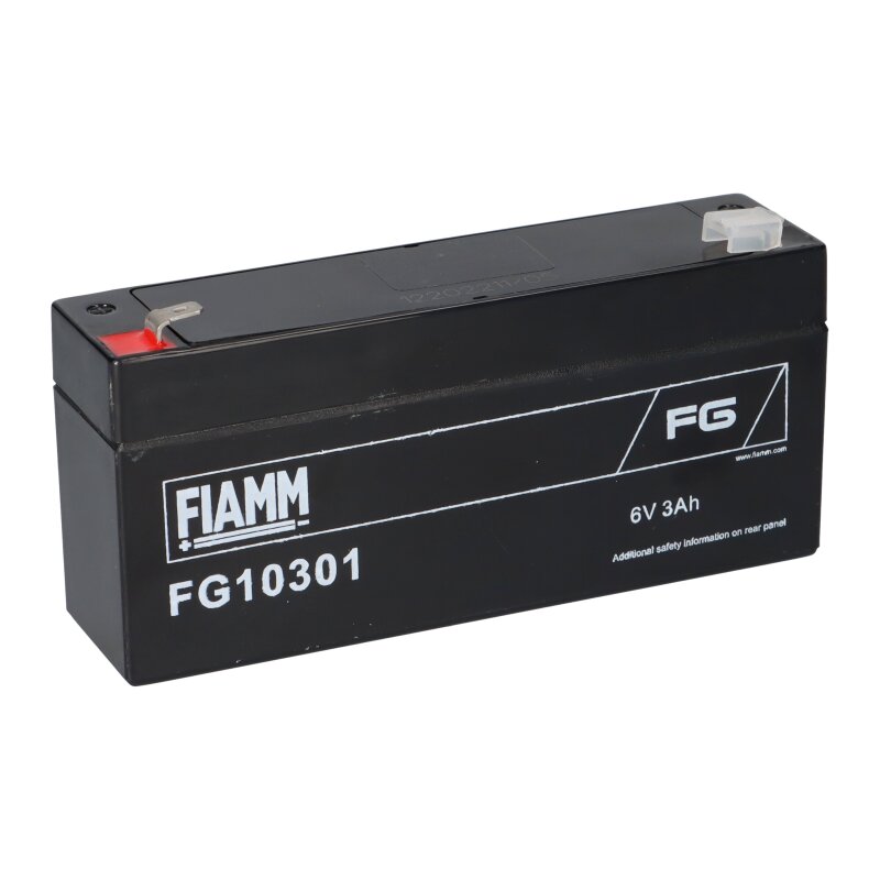 Fiamm Blei Akku FG10301 6V 3000mAh Pb Faston 4 8mm