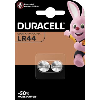 Duracell Alkaline-Knopfzelle LR44 Alkaline 1,5V / 105mAh