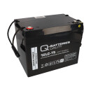 Replacement battery f. Comet Alpha and Comet Meteor 2x lead battery 12lc-75 12v 75Ah cycle-proof qb