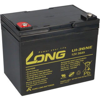 B-Ware Kung Long Akku 12V 36Ah Pb Batterie Bleigel U1-36NE zyklenfest