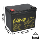 B-good Kung Long battery 12v 36Ah Pb battery lead gel u1-36ne cycle resistant