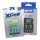 Ladegerät BC-X500 + 4x AAA XCell Rechargeable 1000 mAh