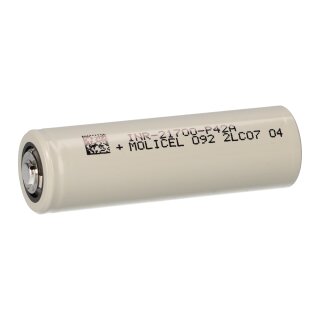 Molicel INR21700-P42A 3,7V 4000mAh 45A Li-Ion 21700 Akku button top