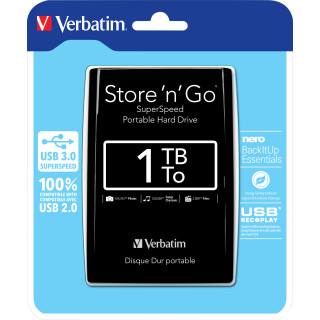 Verbatim Festplatte 1TB, USB 3.0, 6.35cm (2.5), schwarz