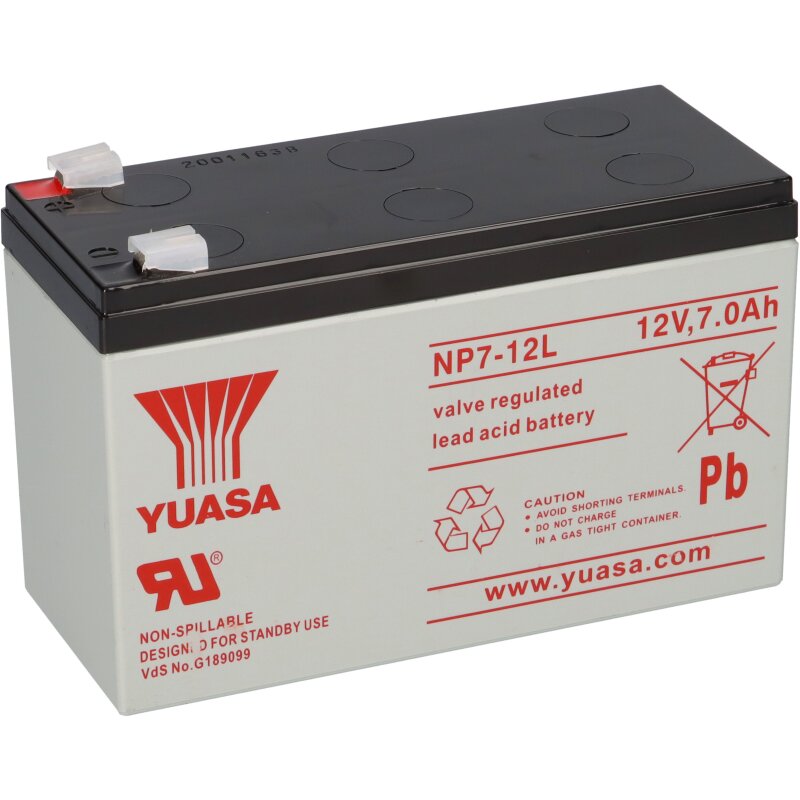 12V 7Ah Yuasa Blei-Akku NP7-12L Pb VdS