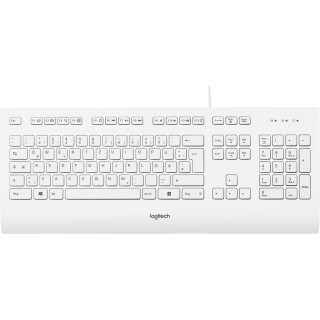 Logitech Tastatur K280e, USB, weiss