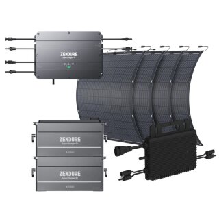 Hoymiles Mikrowechselrichter HMS-800W-2T + 4x 210W Solarpanel 2x AB1000 Akku Set