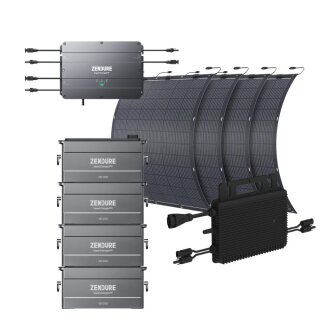 Hoymiles Mikrowechselrichter HMS-800W-2T + 4x 210W Solarpanel 4x AB1000 Akku Set