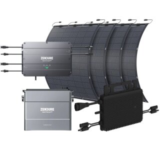 Hoymiles Mikrowechselrichter HMS-800W-2T + 4x 210W Solarpanel 1x AB2000 Akku Set