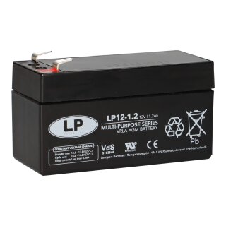 Landport Bleiakku 12V 1,2Ah AGM Batterie NSA LP12-1,2 T1