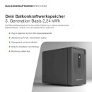 Plug & Play Balkonkraftwerk Batteriespeicher Basisspeicher 2,2 kWh