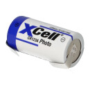 XCell Photo battery cr123a lithium 3v 1550mAh U-solder tag