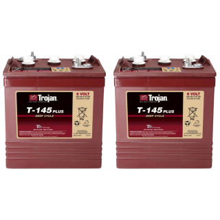 2x Traktionsbatterie Trojan T-145 Plus 6V 260Ah Deep Cycle ELPT-Anschluss