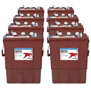 8x Trojan L16E-AC 6V 370Ah Deep Cycle Traktionsbatterie EUTR-Anschluss