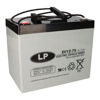 Landport AGM Bleiakku 12V 75Ah Zyklenfest VRLA-EV12-75