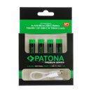 PATONA Premium USB-C 4x AAA Akkus Lithium 1.5V 750mWh mit...