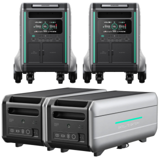 2x Zendure Powerstation SuperBase V6400 + 2x Satellitenbatterie 25,4 kWh