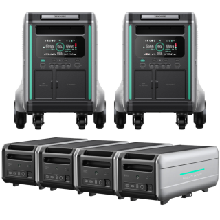 2x Zendure Powerstation SuperBase V6400 + 4x Satellitenbatterie 38,4 kWh mit 0% MwSt nach §12 Abs. 3 UstG