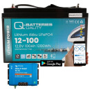 Q-Batteries 12-100 12,8V 100Ah 1280Wh LiFePO4 Batterie + Victron Orion Ladegerät