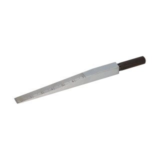 Measuring wedge 0.5-7mm made of matt chrome-plated steel 0.1mm