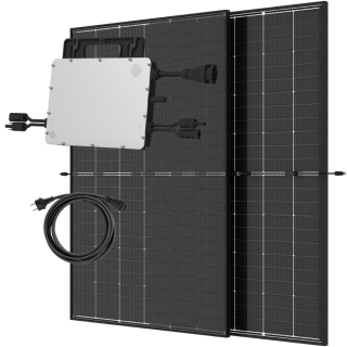 Balkonkraftwerk 2x430 Trina Bizazial Clear Black Growatt NEO 800M-X