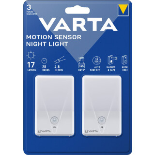 Varta LED Taschenlampe Motion Sensor Night Light Twin Pack