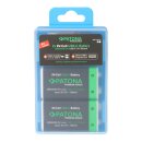 2x 9 Volt Block Premium batteries 3.6Wh with usb-c and charging cable