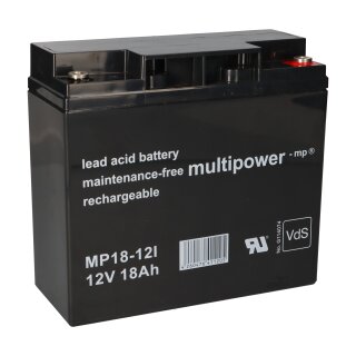 B-Ware Multipower Blei-Akku MP18-12I Pb 12V 18Ah VdS, M5