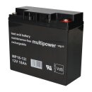 Multipower Lead battery mp18-12 Pb 12v 18Ah VdS, m5