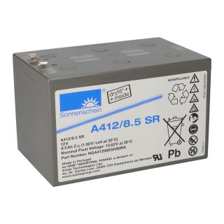 Exide Sonnenschein A412/8,5 SR 12V 8,5Ah Gel-Akku VRLA