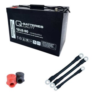 USV-Akku Q-Batteries 216V-Anlage 18 x 12LS-90 für Sicherheitsbeleuchtung Inkl. Zubehör