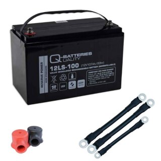 USV-Akku Q-Batteries 216V-Anlage 18 x 12LS-100 für Sicherheitsbeleuchtung Inkl. Zubehör