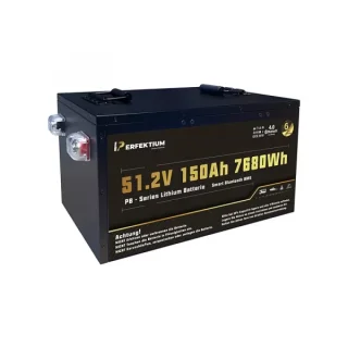 Lithium Batterie LiFePO4 51.2V 150Ah mit Smart BMS & Bluetooth