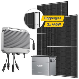 Balkonkraftwerk 890W mit Zendure SolarFlow 800 & 1920Wh AB2000S Speicher