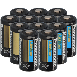 12x Panasonic 3V CR123A DL123A Batterien  CR17345 Ultra Lithium Foto Bulk