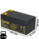 A Kung Long Bleiakku Batterie WP3.3-12 12V 3,3Ah AGM Blei...