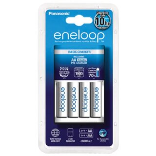 eneloop Standardladegerät BQ-CC51 inklusive 4x AA Akkus