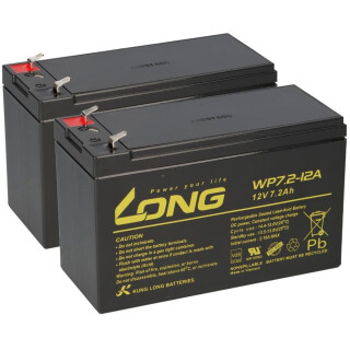 Replacement battery for Alber Scalamobil s10 and s20 2x Kung Long 12v 7.2Ah lead-acid battery