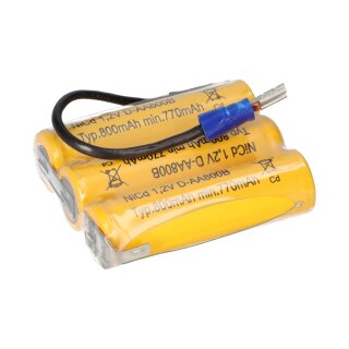 Akkupack für Notleuchten 3,6V 800mAh NiCd F3x1 passend für RZB 784152036