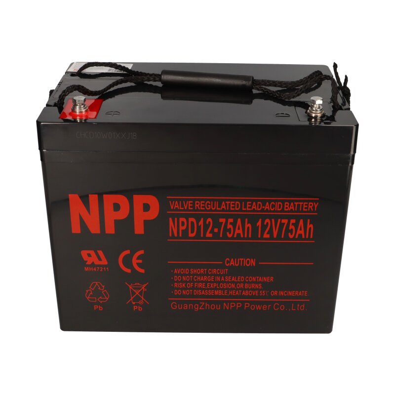 NPP Blei-Akku AGM NPD12-75 12V 75Ah Zyklenfest